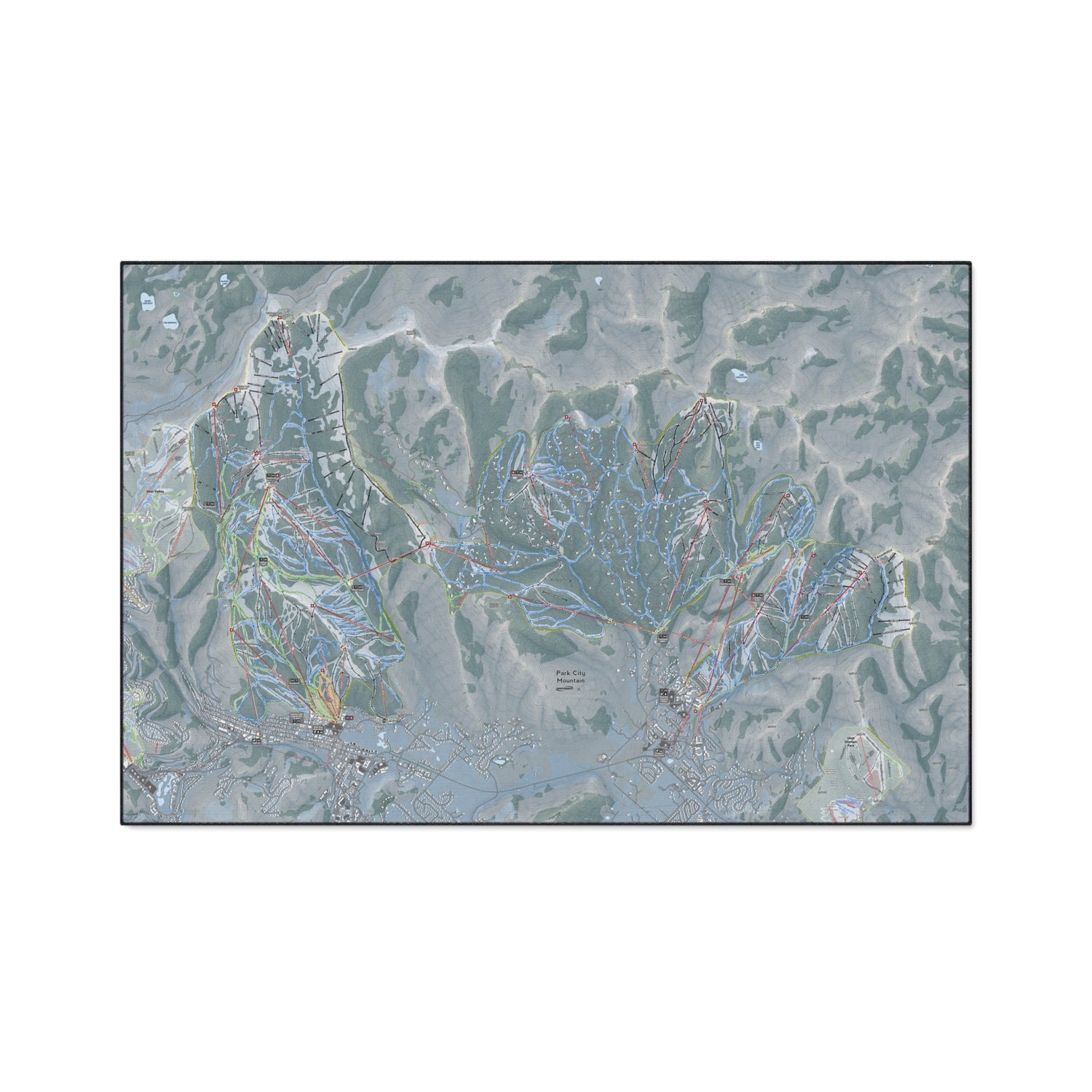 Park City, Utah Ski Resort Map Heavy Duty Floor Mat