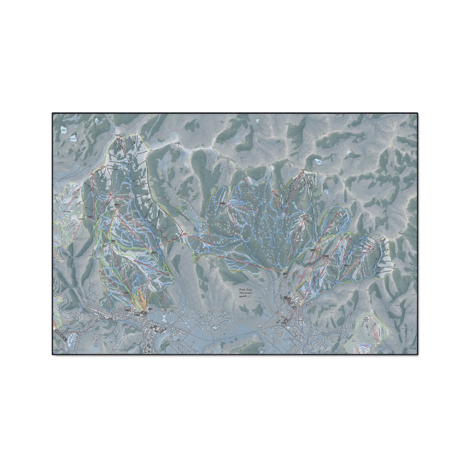 Park City, Utah Ski Resort Map Heavy Duty Floor Mat