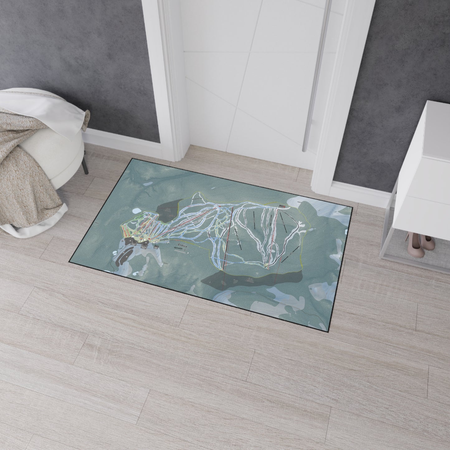 Eldora, Colorado Ski Resort Map Heavy Duty Floor Mat