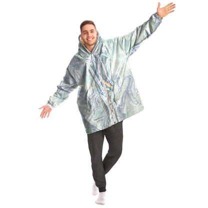 Sugar Mountain, North Carolina Ski Trail Map - Snug Hoodie - Powderaddicts
