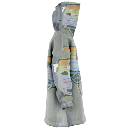 Campgaw Mountain, New Jersey  Ski Trail Map - Snug Hoodie