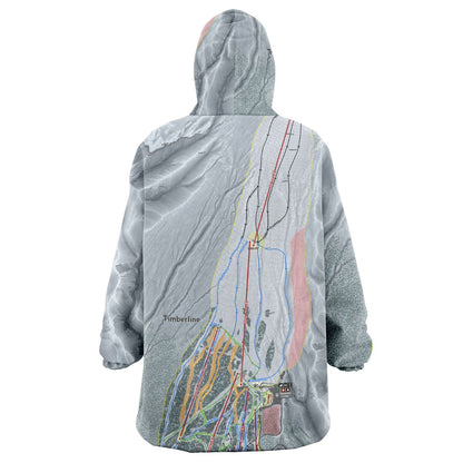 Timber line, Oregon Ski Trail Map - Snug Hoodie