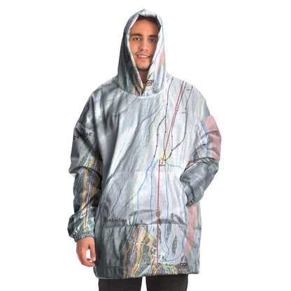 Timber line, Oregon Ski Trail Map - Snug Hoodie