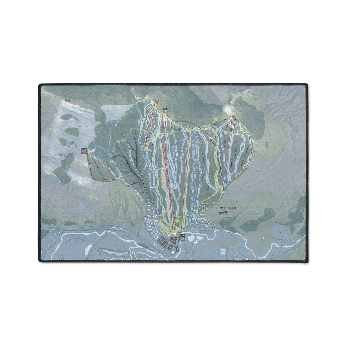 Bretton Woods, New Hampshire Ski Resort Map Heavy Duty Floor Mat