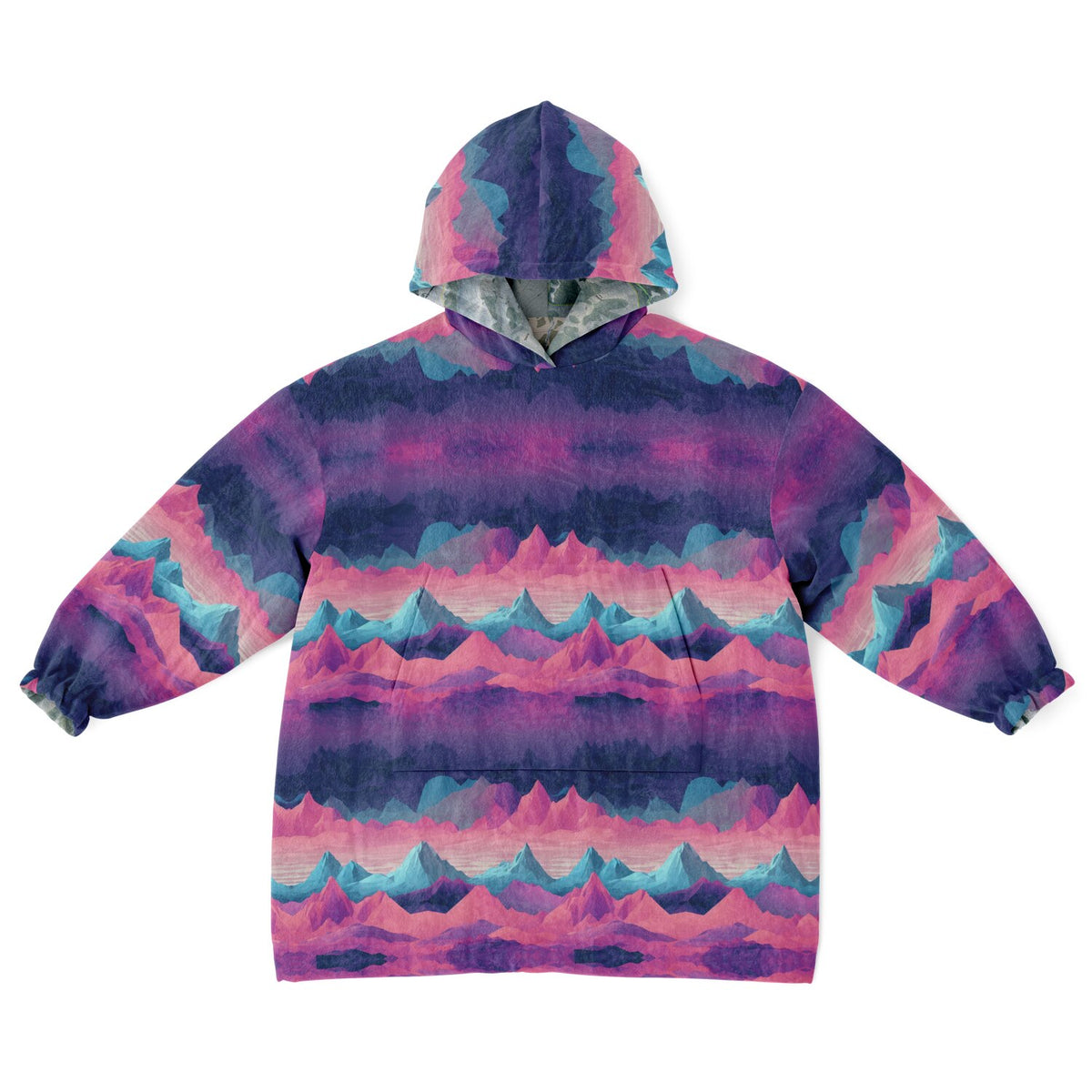 Powder Mountain, Utah Ski Resort Map Youth Reversible Snug Hoodie