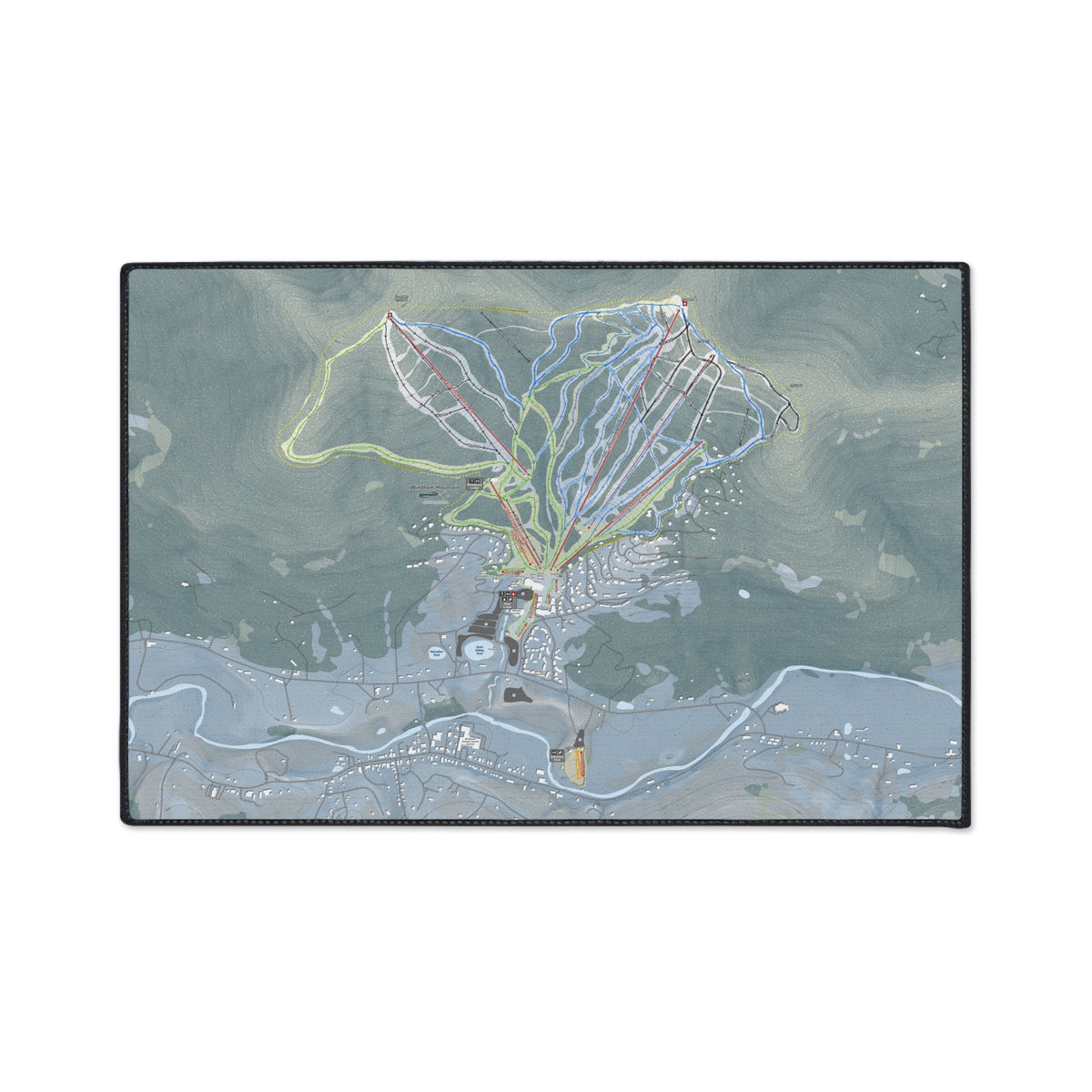 Windham Mountain, New York Ski Resort Map Heavy Duty Floor Mat