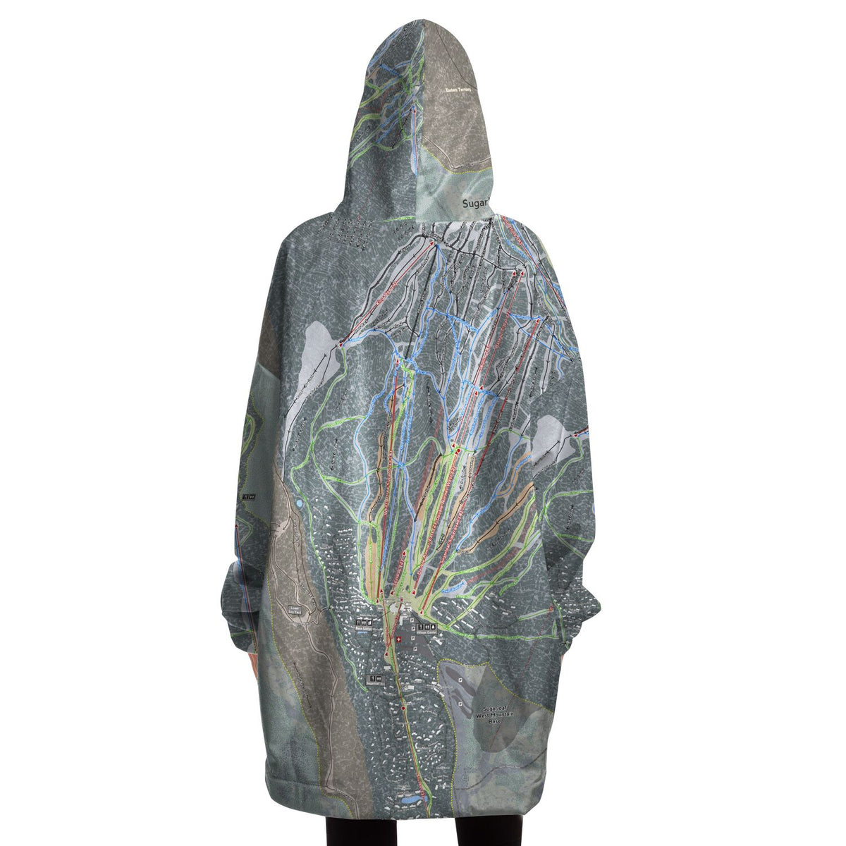 Sugarloaf, Maine Ski Trail Map - Snug Hoodie
