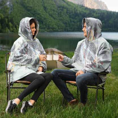 Alta Sierra, California Ski Trail Map - Snug Hoodie - Powderaddicts