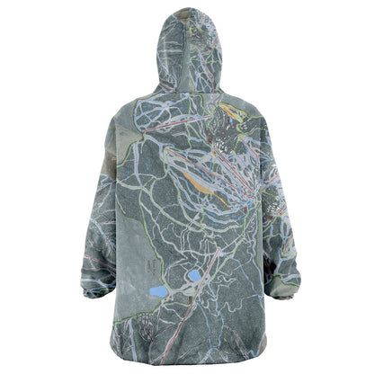 Silver Star, British Columbia Ski Trail Map Snug Hoodie