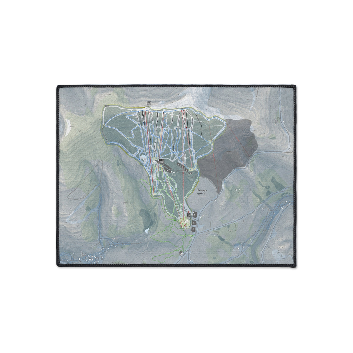 Belleayre, New York Ski Resort Map Heavy Duty Floor Mat