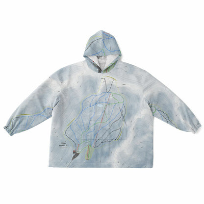 Ohau, New Zealand Ski Trail Map - Snug Hoodie - Powderaddicts