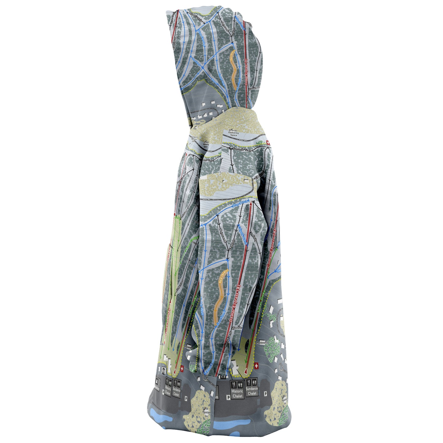 Granite Peak, Wisconsin Ski Trail Map - Snug Hoodie