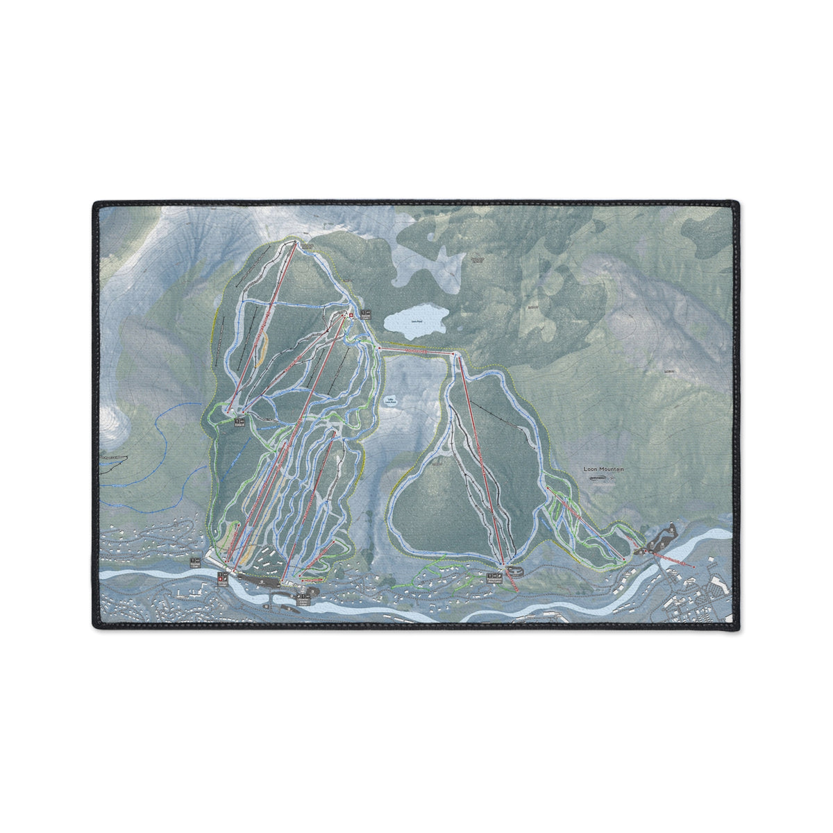 Loon Mountain, New Hampshire Ski Resort Map Heavy Duty Floor Mat