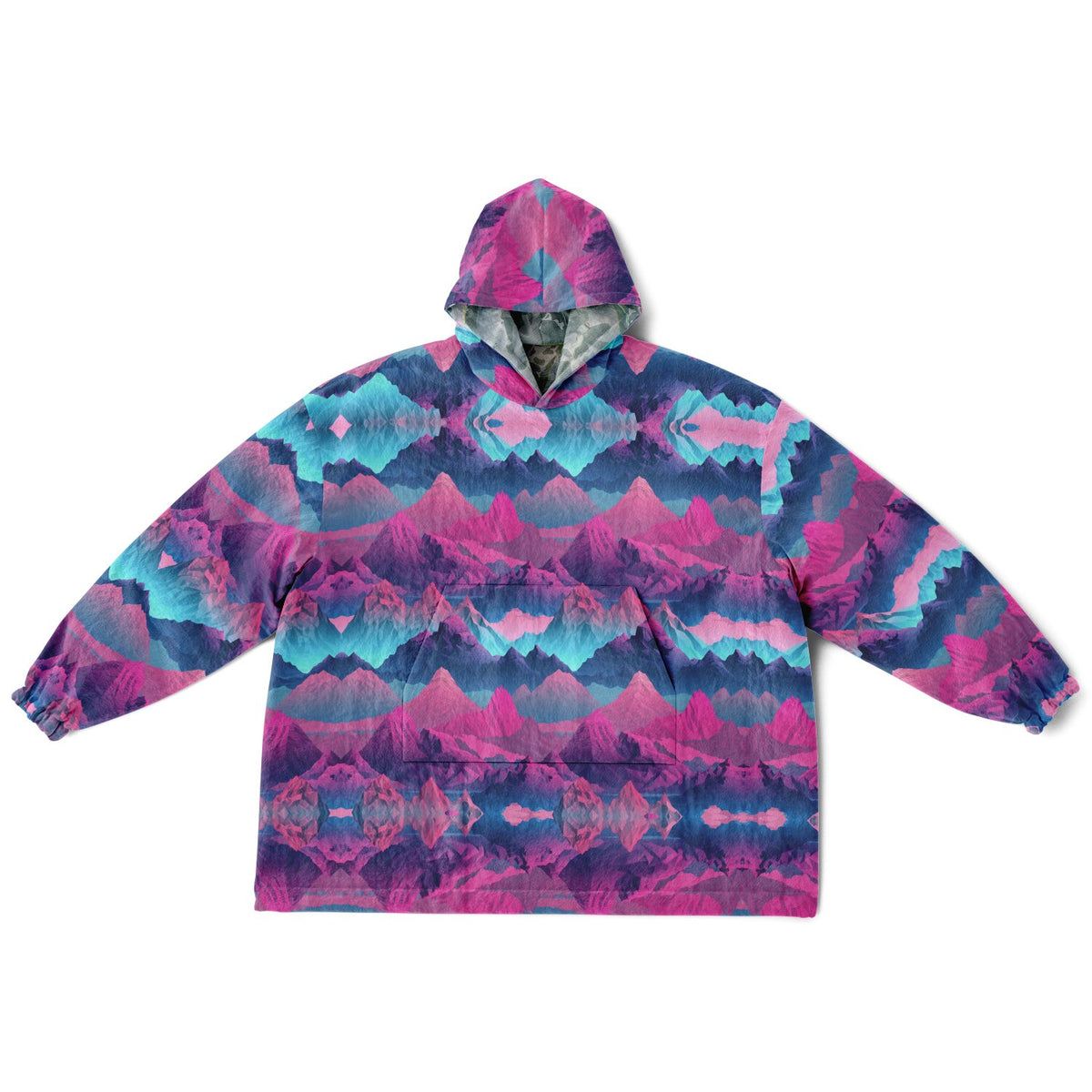 Powder Mountain, Utah Ski Resort Map Reversible Snug Hoodie