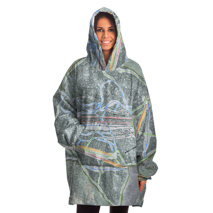 Berkshire East, Massachusetts Ski Trail Map - Snug Hoodie