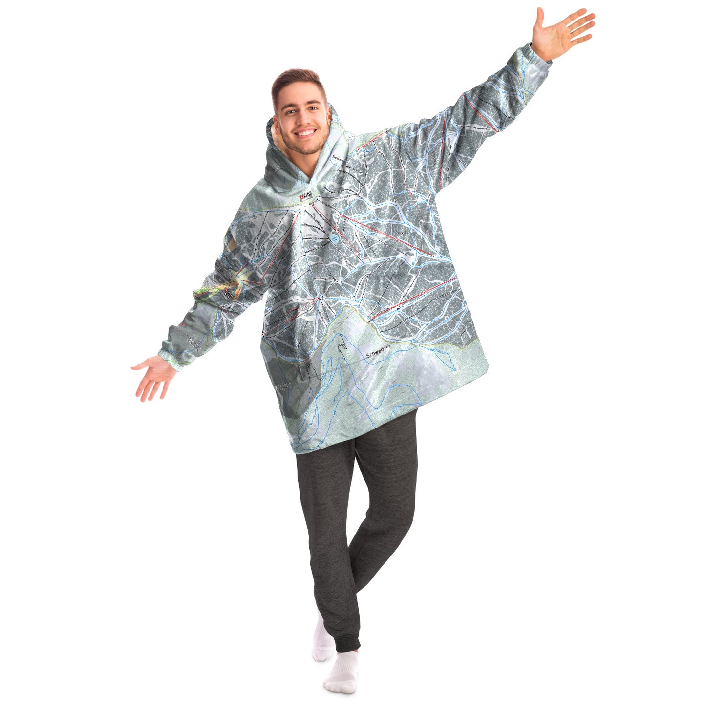 Schweitzer, Idaho Ski Trail Map - Snug Hoodie