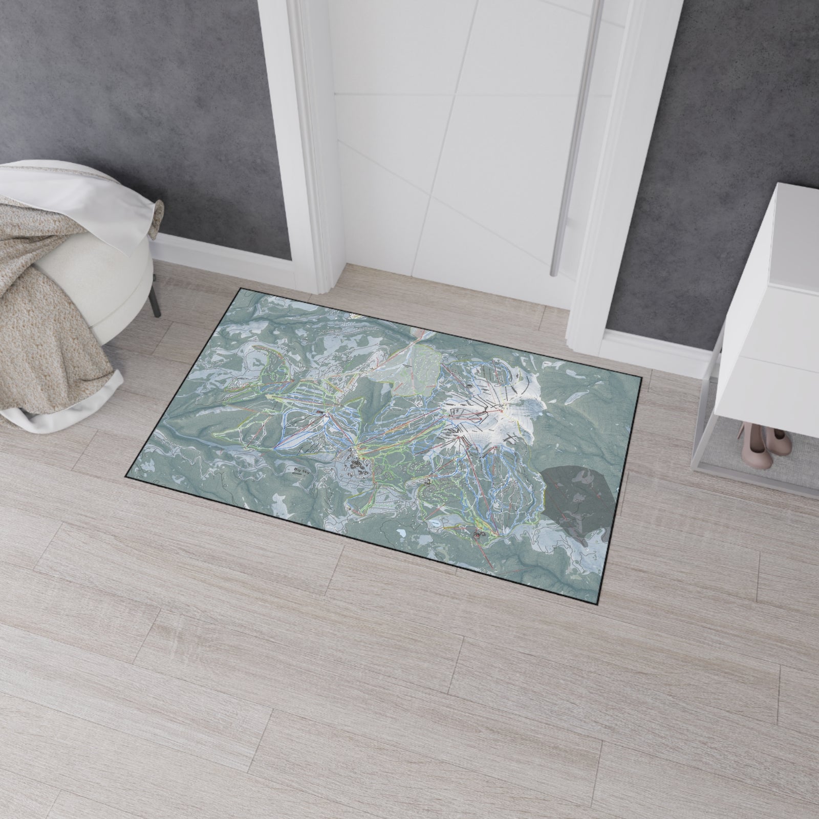 Big Sky, Montana Ski Resort Map Heavy Duty Floor Mat
