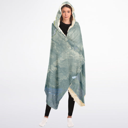 Wildcat Mountain, New Hampshire Ski Trail Map - Adult Hooded Blanket - Powderaddicts