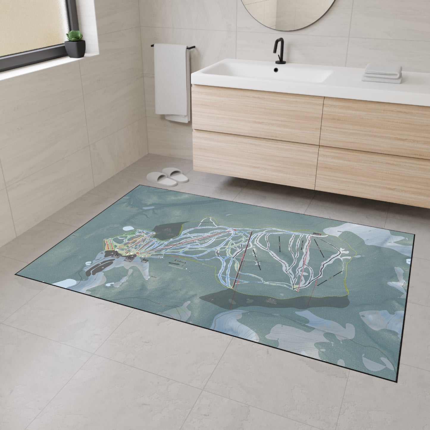 Eldora, Colorado Ski Resort Map Heavy Duty Floor Mat