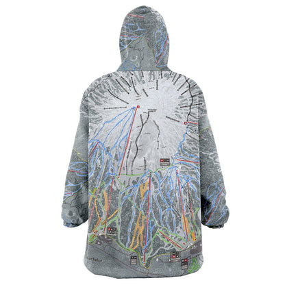 Mt Bachelor, Oregon Ski Trail Map - Snug Hoodie