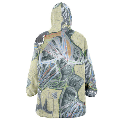 Nub's Nob, Michigan Ski Trail Map Snug Hoodie