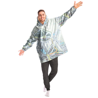 Hidden Valley, Missouri Ski Trail Map Snug Hoodie - Powderaddicts