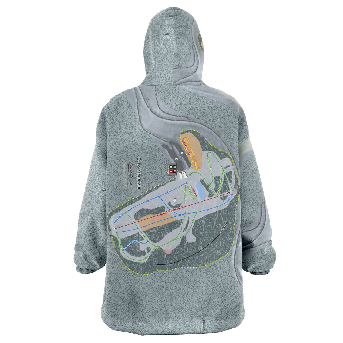 Echo Mountain, Colorado Ski Trail Map - Snug Hoodie