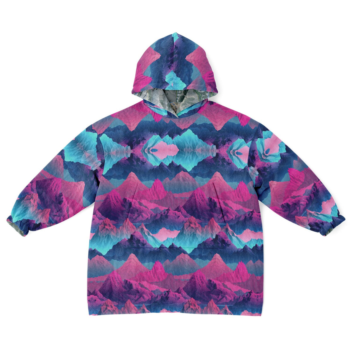 Powder Mountain, Utah Ski Resort Map Youth Reversible Snug Hoodie