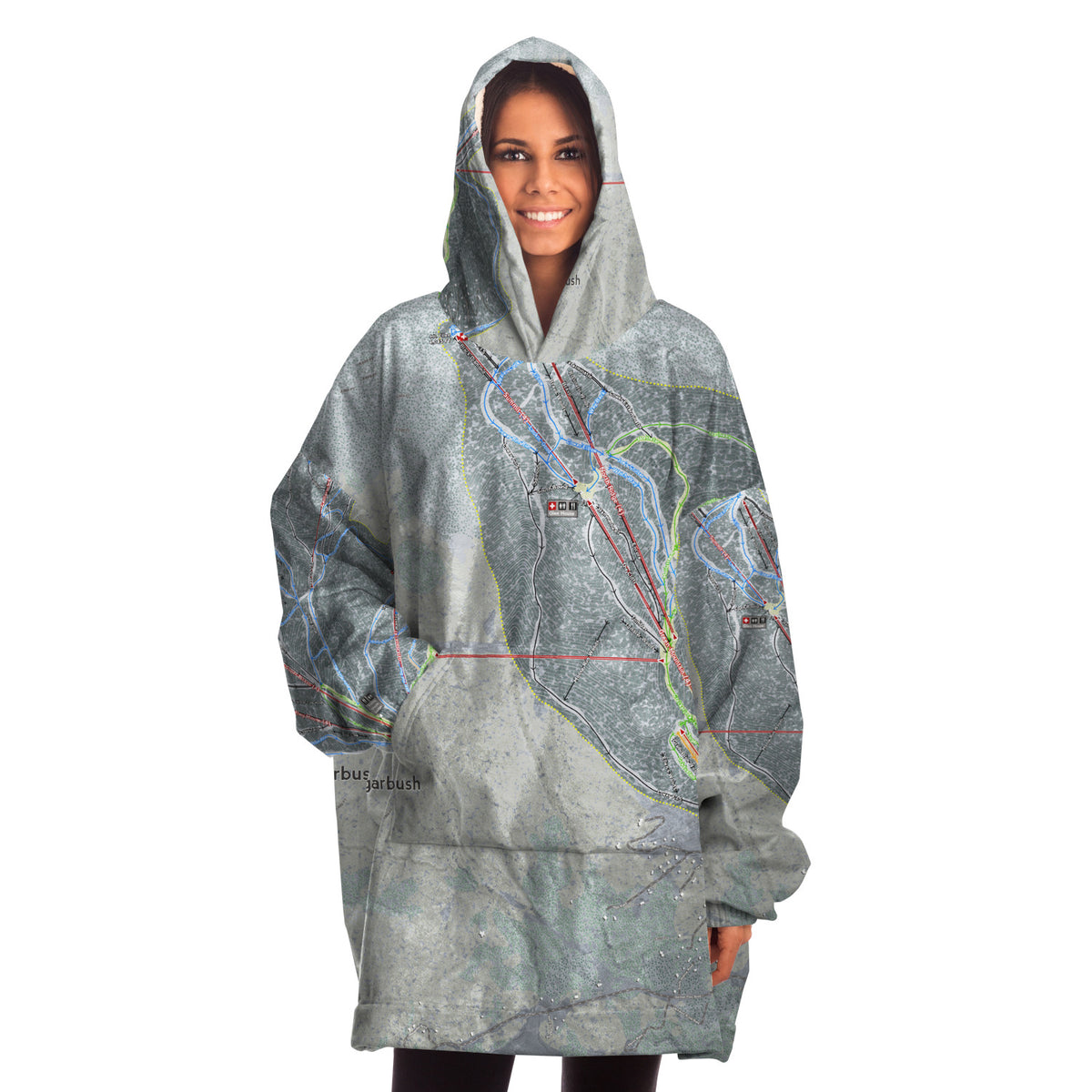 Sugarbush, Vermont Ski Trail Map - Snug Hoodie