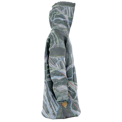 Sasquatch Mountain, British Columbia Ski Trail Map Snug Hoodie - Powderaddicts