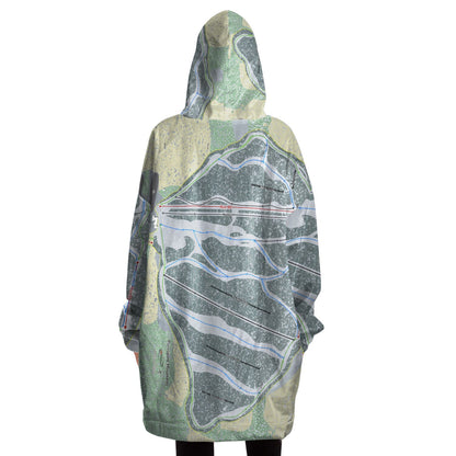 Porcupine Mountains, Michigan Ski Trail Map Snug Hoodie - Powderaddicts