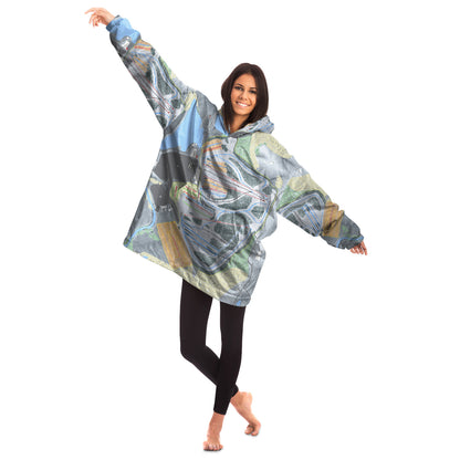 Perfect North Slopes, Indiana Ski Trail Map - Snug Hoodie