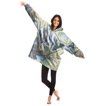 Nordic Mountain, Wisconsin Ski Trail Map - Snug Hoodie - Powderaddicts