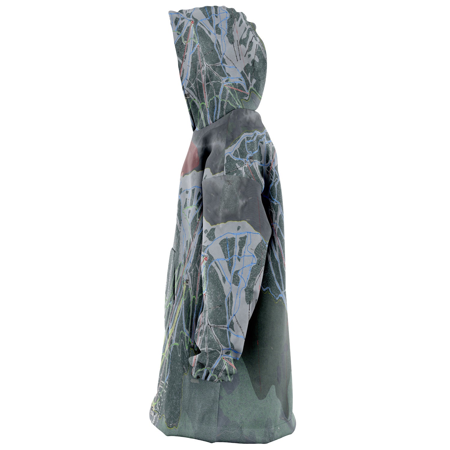 Fernie,  British Columbia Ski Trail Map - Snug Hoodie