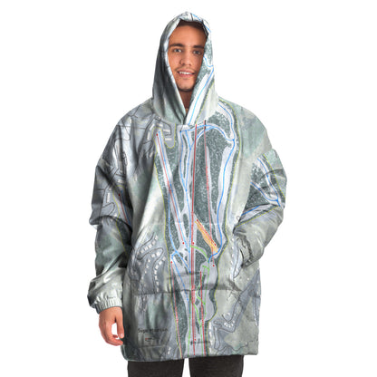 Sugar Mountain, North Carolina Ski Trail Map - Snug Hoodie - Powderaddicts