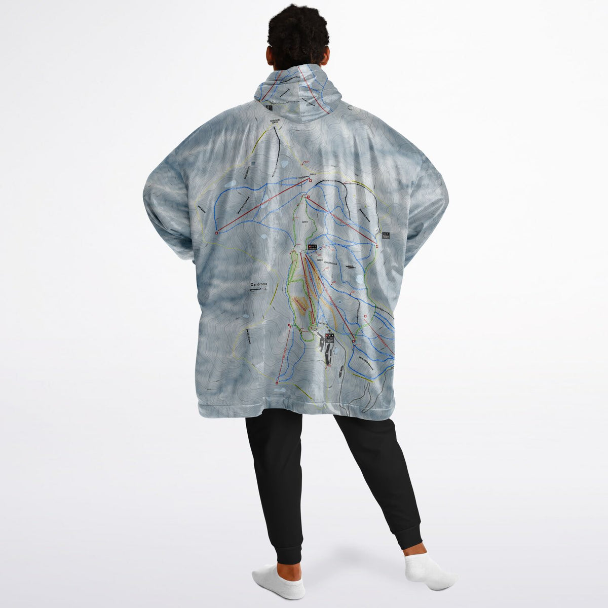 Cardrona, New Zealand Ski Trail Map - Snug Hoodie