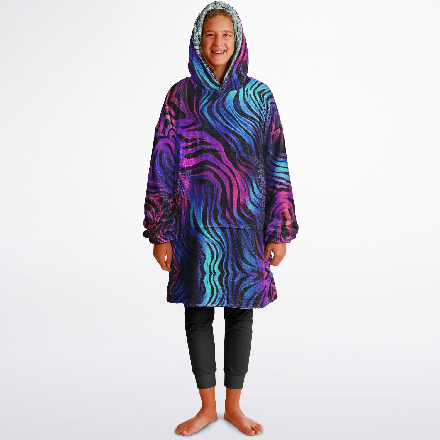 Powder Mountain, Utah Ski Resort Map Youth Reversible Snug Hoodie