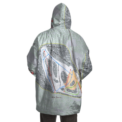 Alta Sierra, California Ski Trail Map - Snug Hoodie - Powderaddicts