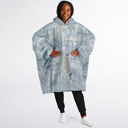 Cardrona, New Zealand Ski Trail Map - Snug Hoodie - Powderaddicts
