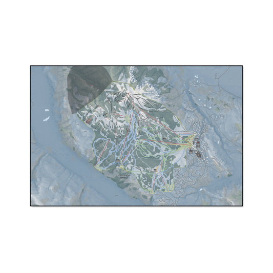 Crested Butte, Colorado Ski Resort Map Heavy Duty Floor Mat