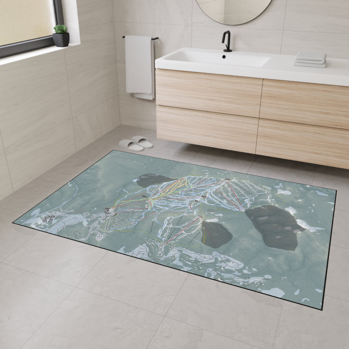Northstar, California Ski Resort Map Heavy Duty Floor Mat