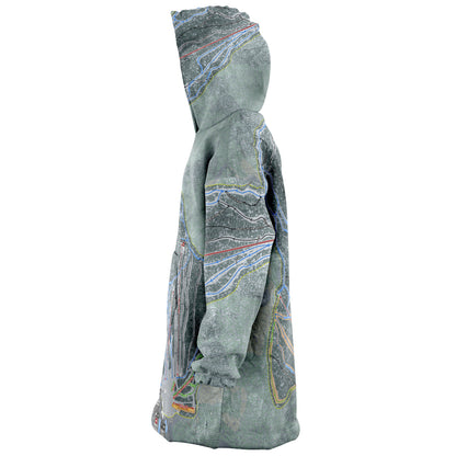 Gunstock Mountain, New Hampshire Ski Trail Map - Snug Hoodie - Powderaddicts
