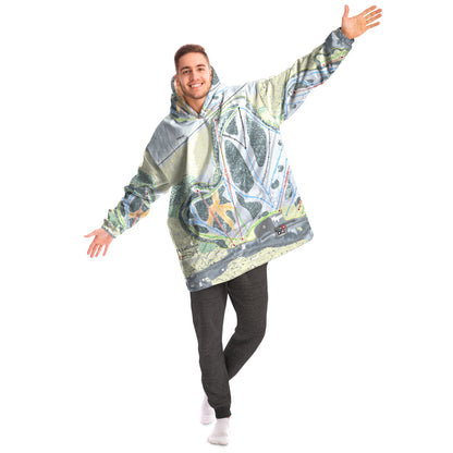 Mt La Crosse, Wisconsin Ski Trail Map - Snug Hoodie