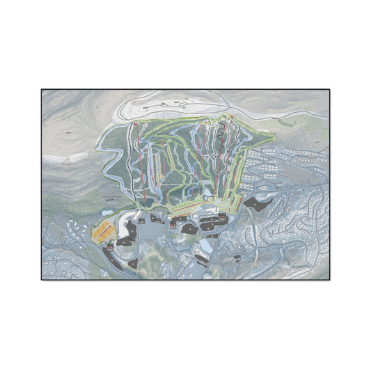 Camelback Mountain, Pennsylvania Ski Resort Map Heavy Duty Floor Mat