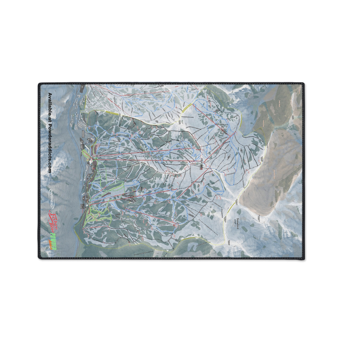 FISHER Snowbird, Utah Ski Resort Map Heavy Duty Floor Mat