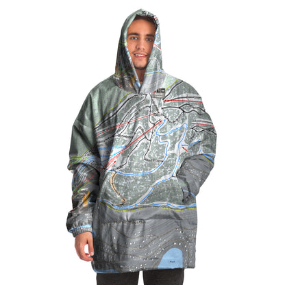 Hunter Mountain, New York Ski Trail Map - Snug Hoodie - Powderaddicts