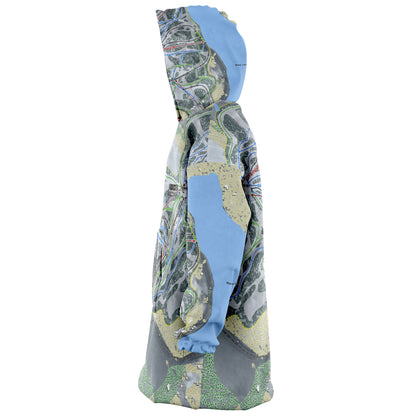 Whitecap Mountains, Wisconsin Ski Trail Map - Snug Hoodie