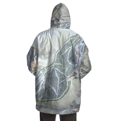 Snowy Range, Wyoming Ski Trail Map Snug Hoodie - Powderaddicts