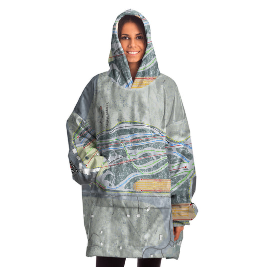 Yawgoo Valley, Rhode Island Ski Trail Map - Snug Hoodie - Powderaddicts