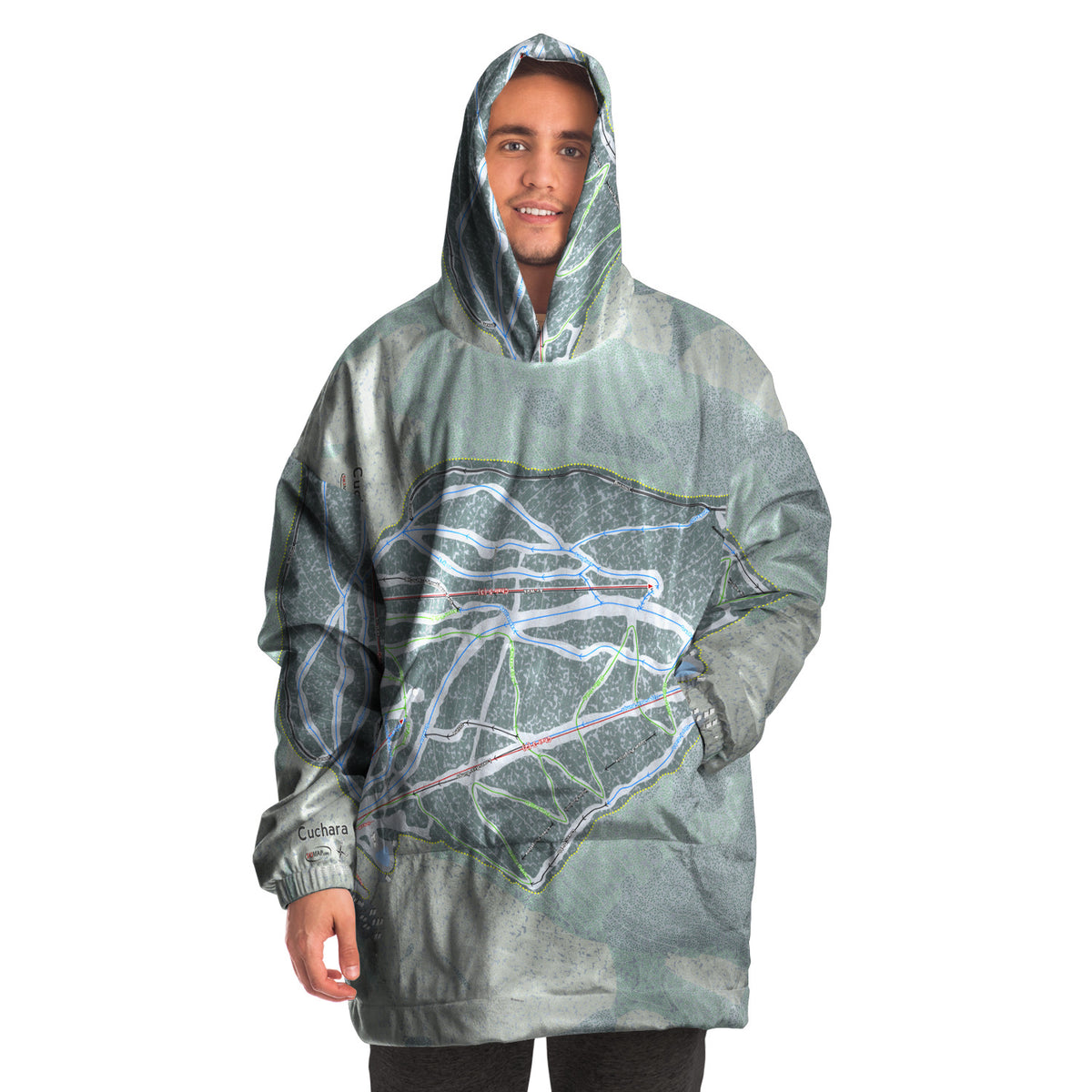 Cuchara, Colorado Ski Trail Map - Snug Hoodie